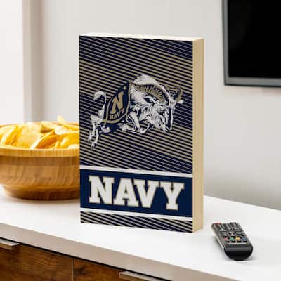 US Naval Academy Wooden Tabletop Mantel Shelf Sign