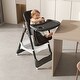 preview thumbnail 37 of 38, Adjustable Foldable Baby High Chair with Tray and Wheels for 0 6 Years