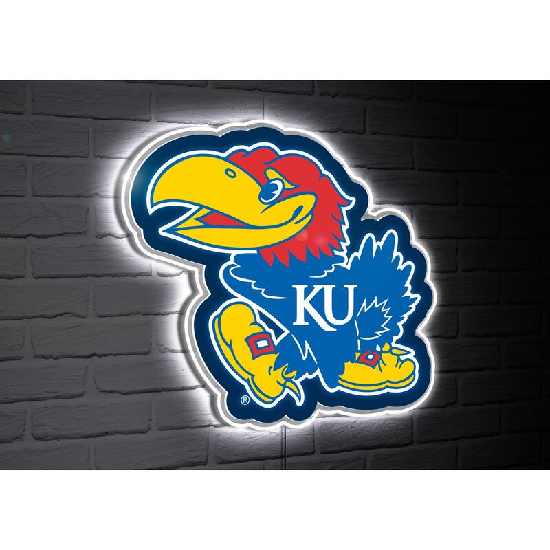 University of Kansas College Mascot Plug-In LED Lighted Sign