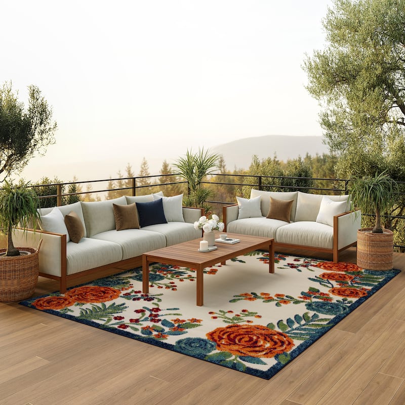 Nourison Aloha Indoor/Outdoor Floral Area Rug