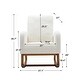 preview thumbnail 6 of 5, Teddy Fabric Upholstered High Back Mid-Century Modern Nursery Rocking Chair with Side Pocket