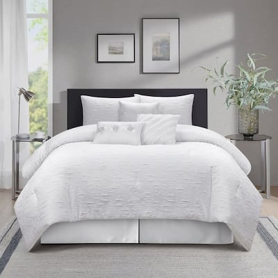 Nanshing Coleen 7 Piece Textured Botanical Comforter Set