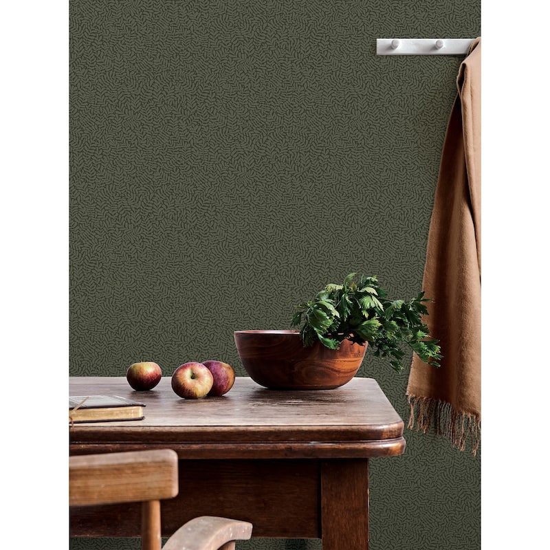 A-Street Prints Anna Dark Green Fern Trail Wallpaper