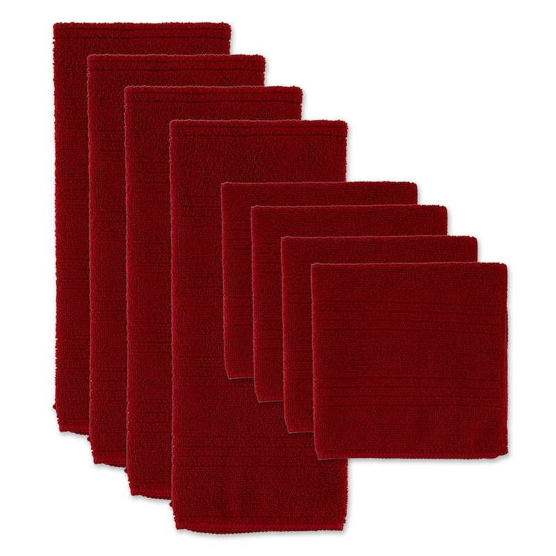 J&M Microfiber Dishtowel & Dishcloth (Set of 8)