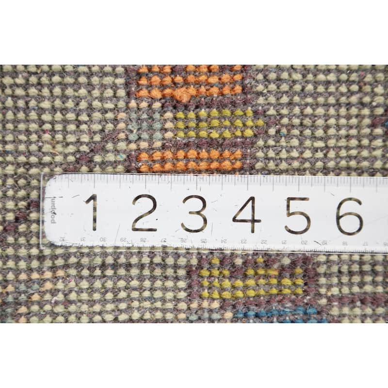 Hand Knotted Oriental 100% Wool Carpet Transitional Tribal Green Oushak Runner Rug - 8' 2'' X 2' 7''