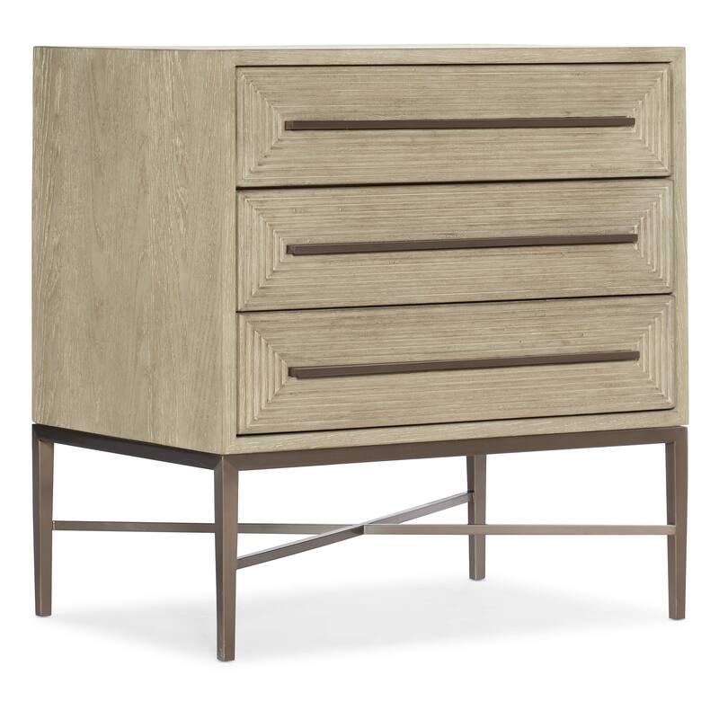Cascade Three-Drawer Nightstand