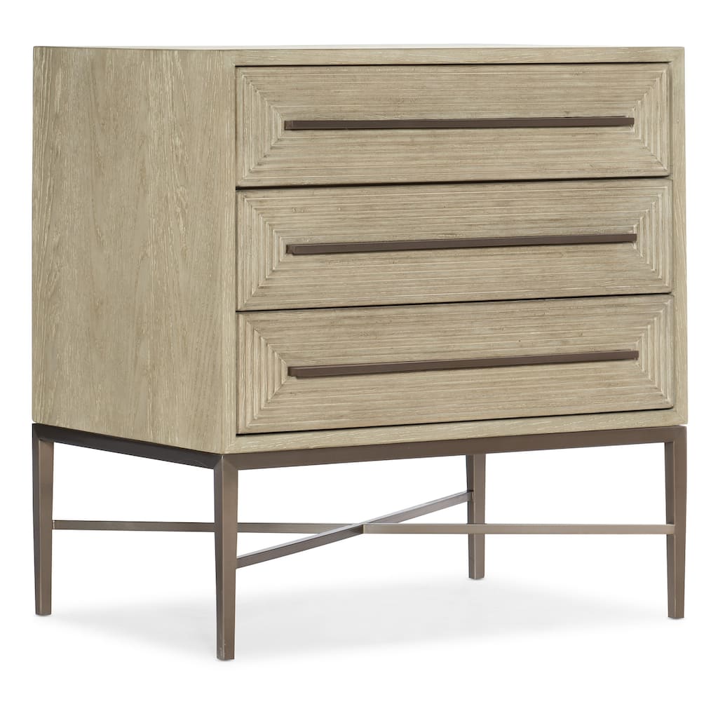 Cascade Three-Drawer Nightstand
