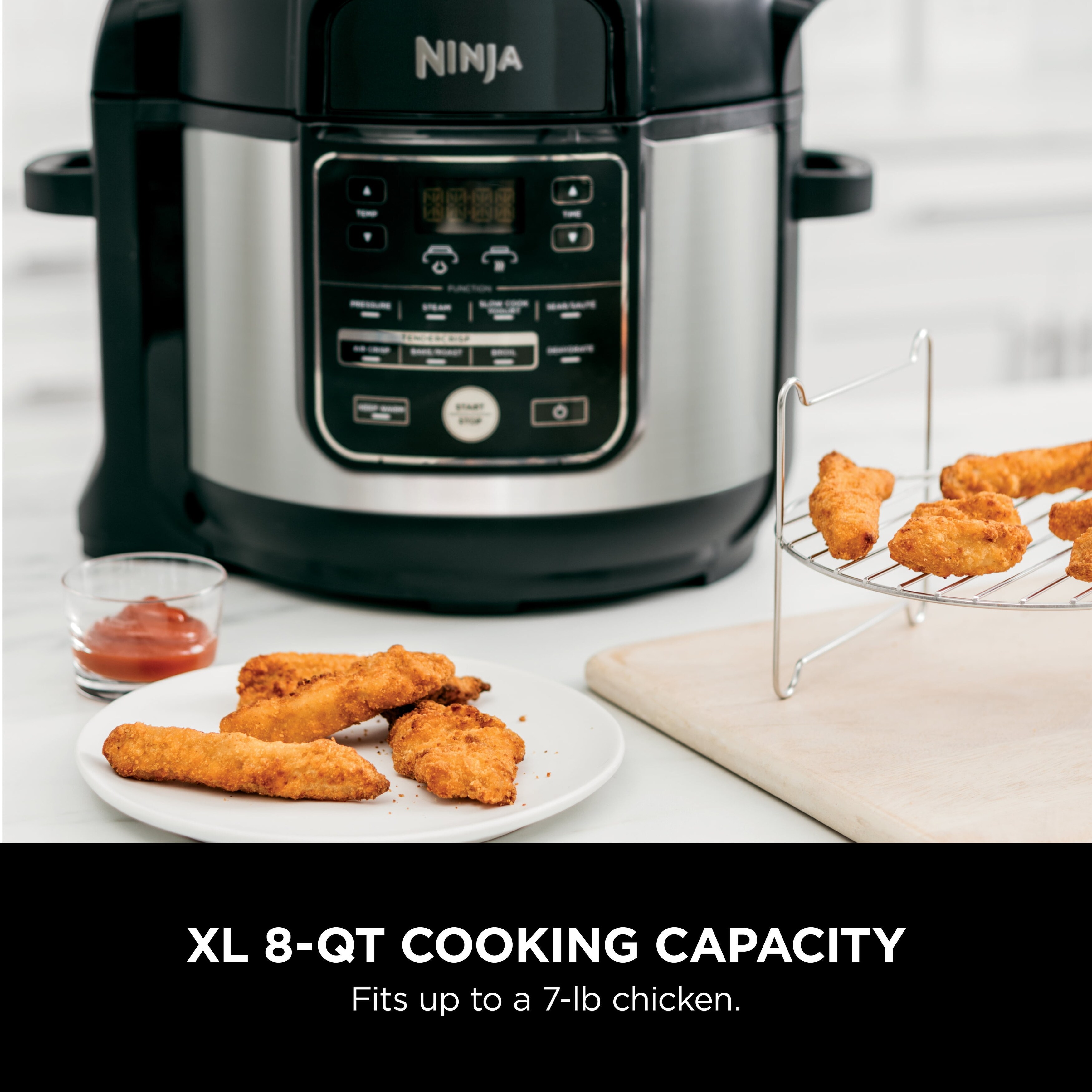 Ninja Foodi 10-in-1, 8 Quart XL Pressure Cooker Air Fryer Multicooker (Refurbished)