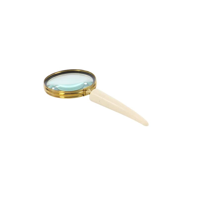 Metal Magnifying Glass with Bone Handles - Set of 3 Black - CosmoLiving by Cosmopolitan - 11"W x 4"L x 4"H