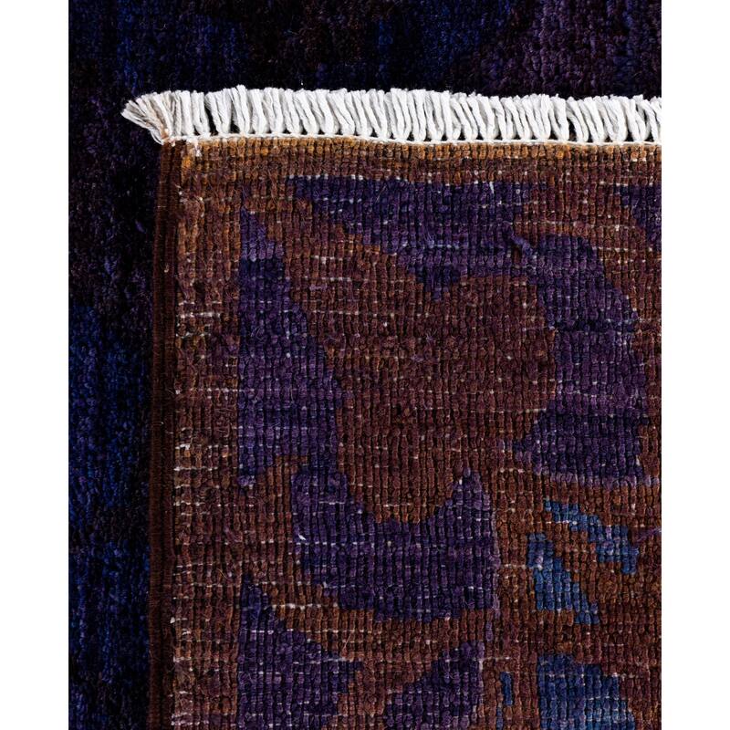 Overdyed One-of-a-Kind Hand-Knotted Area Rug - Purple - 8' 2" x 9' 10"