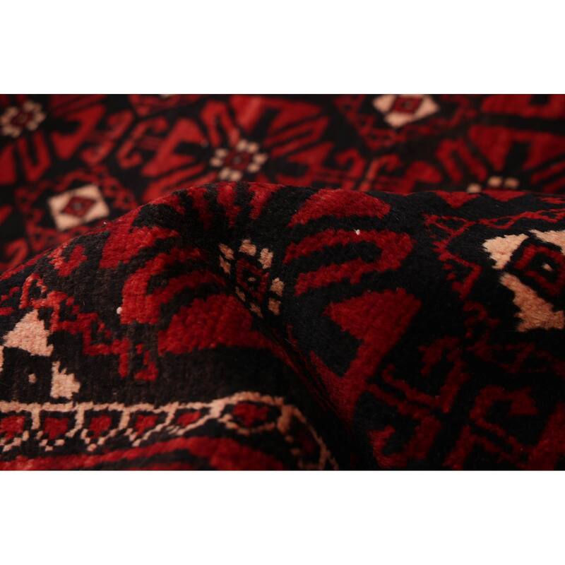 ECARPETGALLERY Hand-knotted Teimani Red Wool Rug - 4'9 x 9'10
