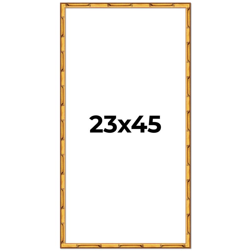 23x45 Frame Gold Bamboo Picture Frame Modern Photo Frame Includes UV Acrylic Shatter Guard Front Acid Free Foam Backing Board