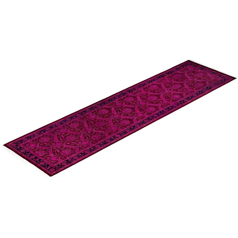 Overdyed One-of-a-Kind Hand-Knotted Area Rug - Pink - 2' 8" x 10' 1"