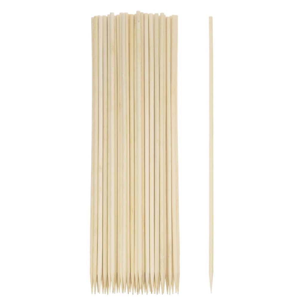 200pcs Bamboo Skewers Sticks 14 Inch 5mm Dia Natural Wooden Cocktail Picks - 14"