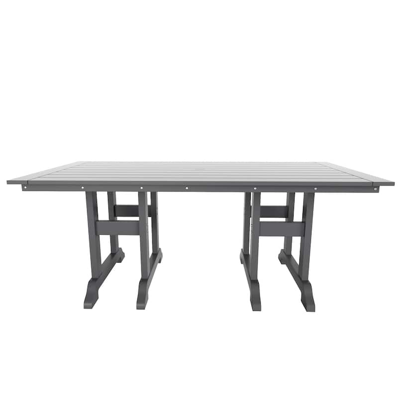 Shoreside 7-Piece Rectangular Poly Eco-Friendly All Weather Outdoor Dining Set
