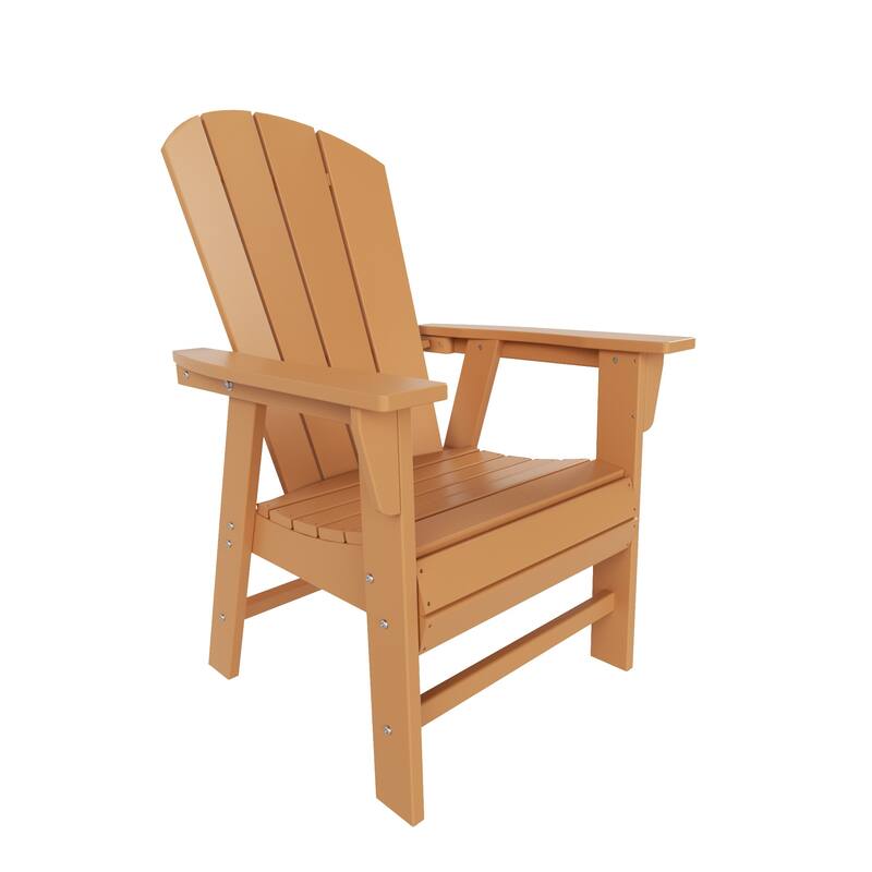 Laguna Hdpe All Weather Outdoor Patio Round Adirondack Dining Chairs Set (5-Piece Set)