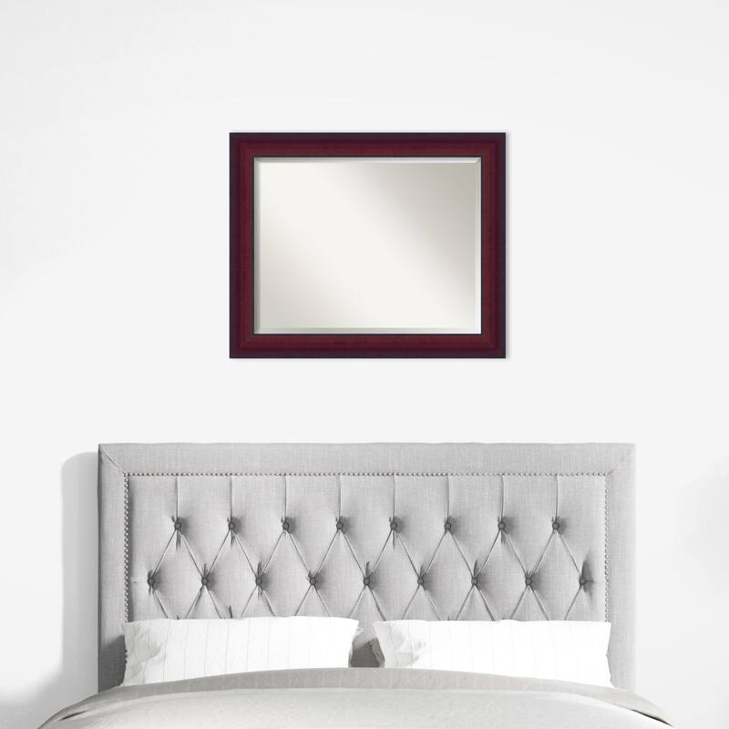 Canterbury Cherry Beveled Wood Framed Wall Mirror - Canterbury Cherry