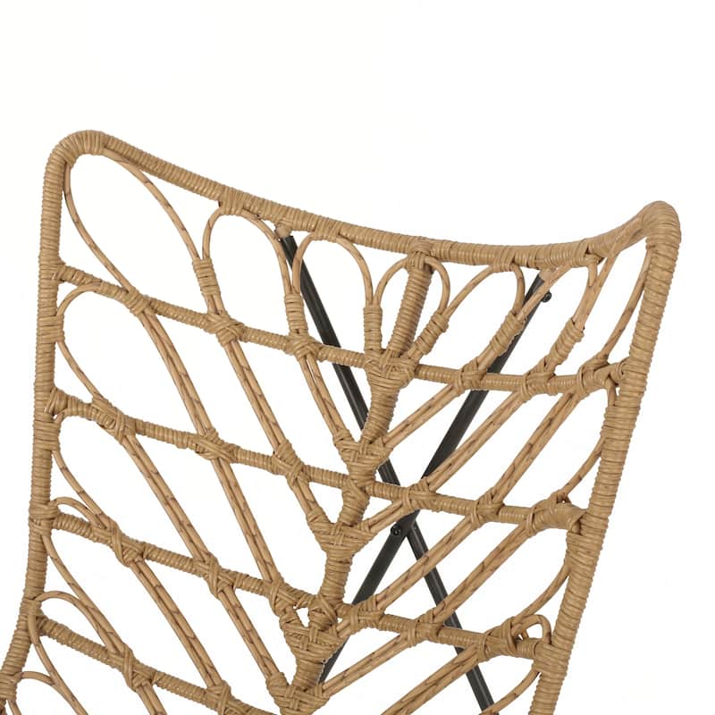 outdoor CHAIR with an earthy wicker finish