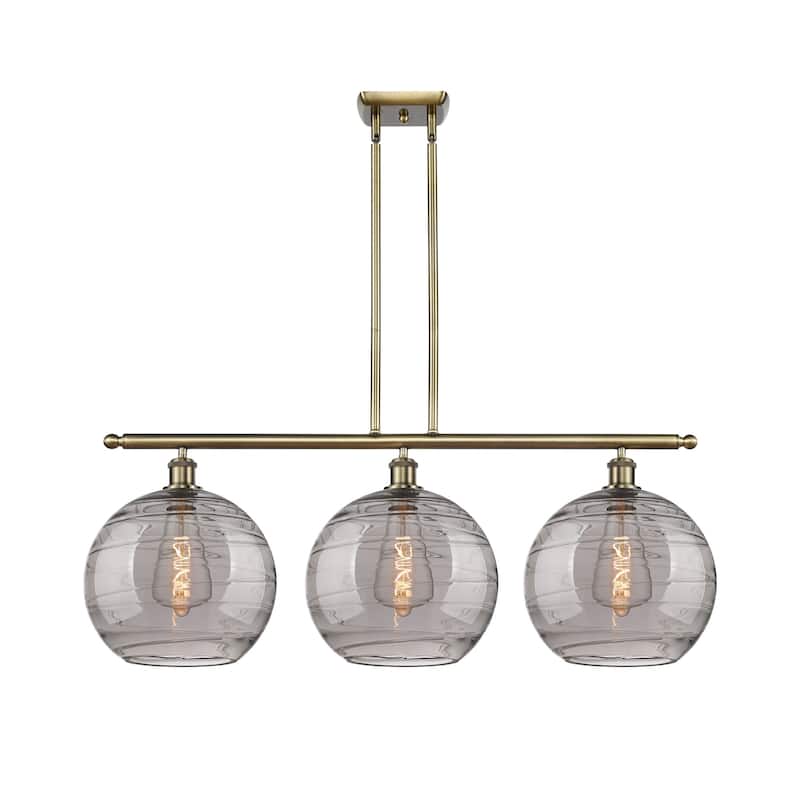 Innovations Lighting 516-3I 14 39 Athens Deco Swirl Chandelier Athens - Antique Brass
