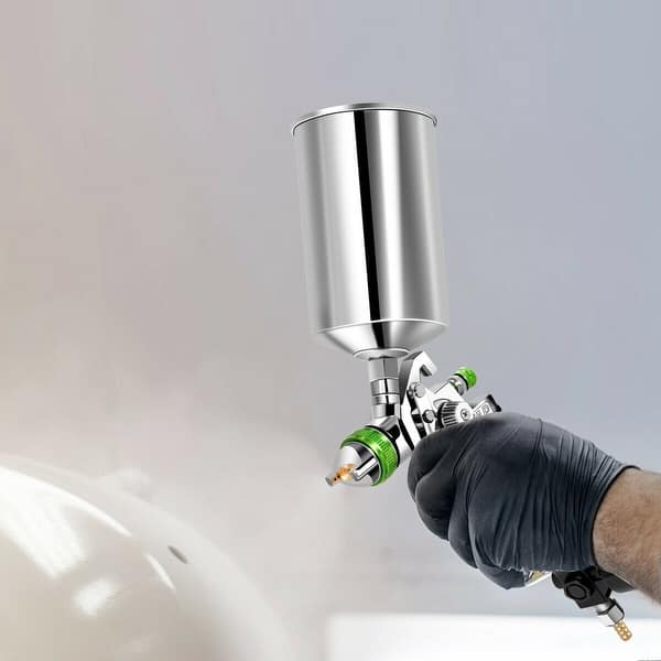 Shop Costway 2 5mm Tip Hvlp Air Spray Gun Kit Gravity Feed Auto Paint Overstock 22591203
