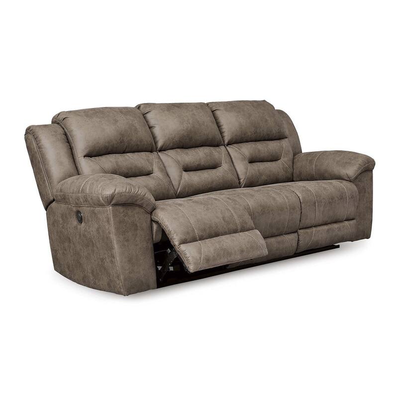 Stoneland Contemporary Reclining Power Sofa Fossil