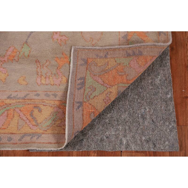 Hand Knotted Oriental 100% Wool Carpet Transitional Medallion Oranges & Rust Oushak Area Rug - 7' 0'' X 4' 0''