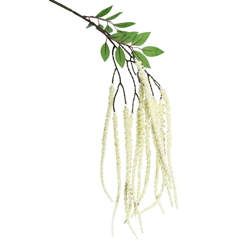 Set of 4 Cream Artificial Hanging Amaranthus Flower Stem Spray 37.5in - 37.5" L x 6" W x 1" DP