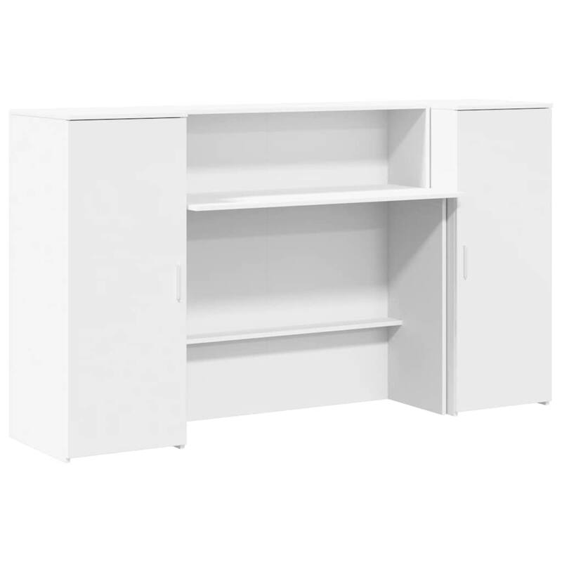 vidaXL Reception Desk White Engineered wood Large Reception Desk