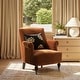 preview thumbnail 9 of 30, Eloise 30" Transitional Velvet Pleated Sock Arm Accent Chair Single - Burnt Orange Performance Velvet