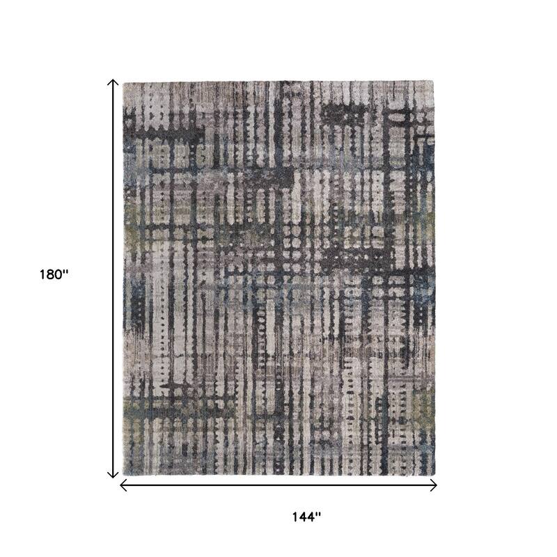 HomeRoots Abstract Industrial Rectangle Area Rug