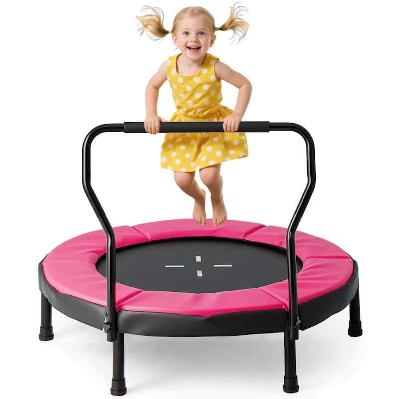 Gymax 40'' Trampoline for Kids Indoor/Outdoor Fitness Trampoline w/