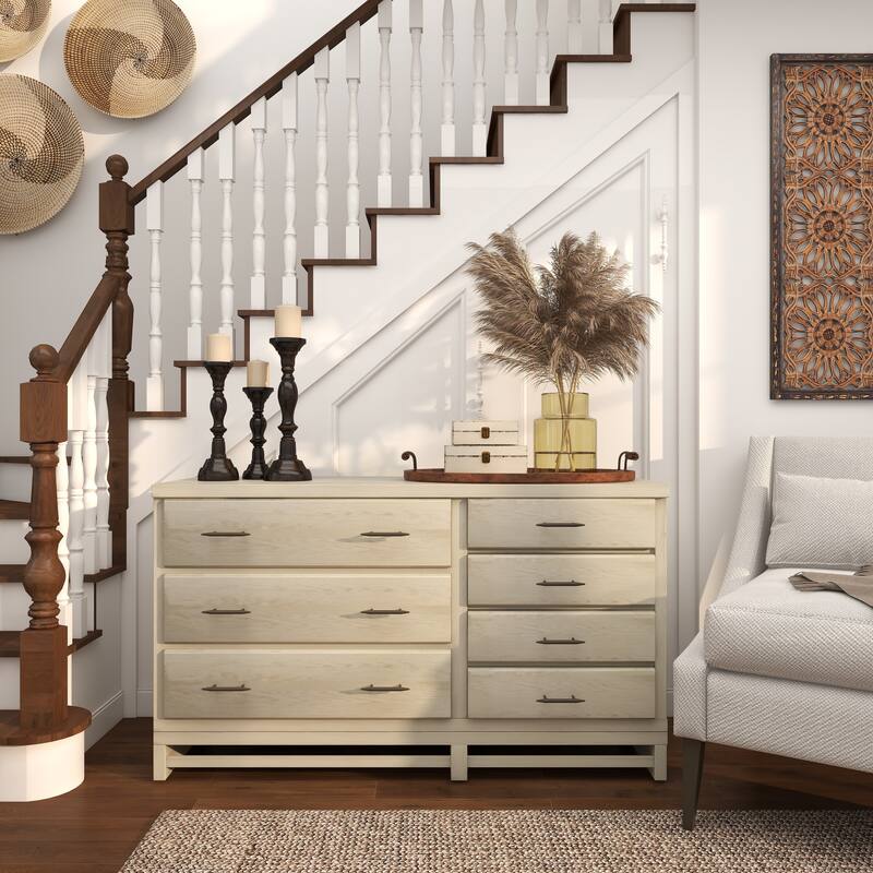 Brown Wood Large Oval Living Room Decor Tray with Scroll Metal Handles