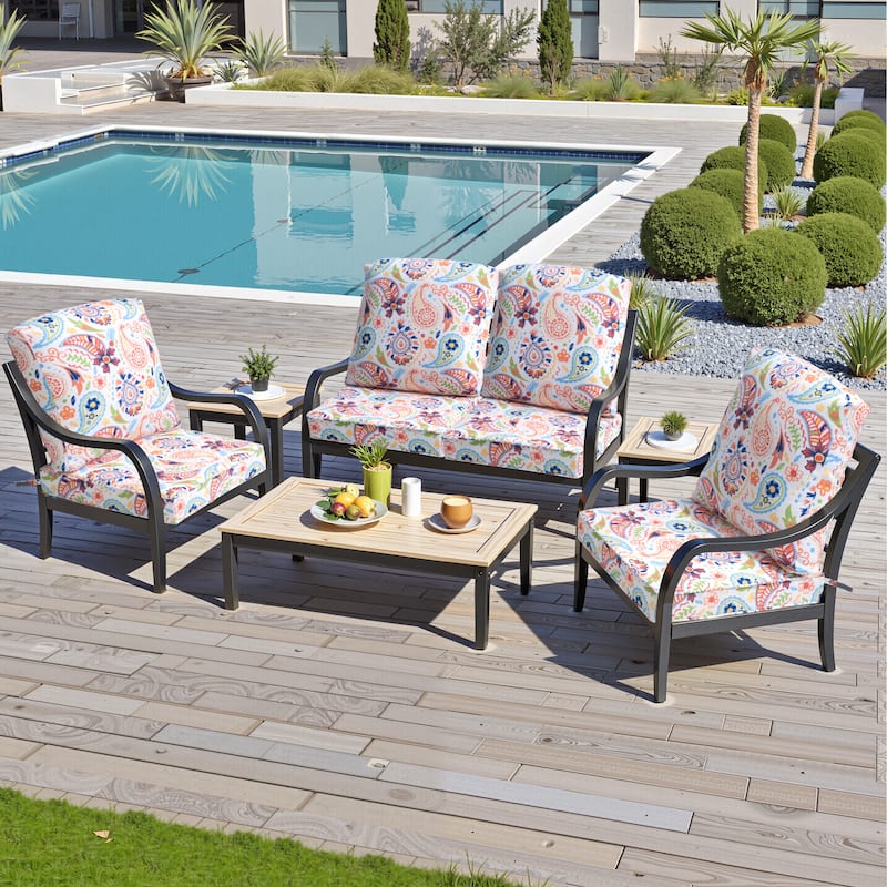 21 W x 22 D in. Deep Seat Outdoor Cushion Set by Crestlive Products
