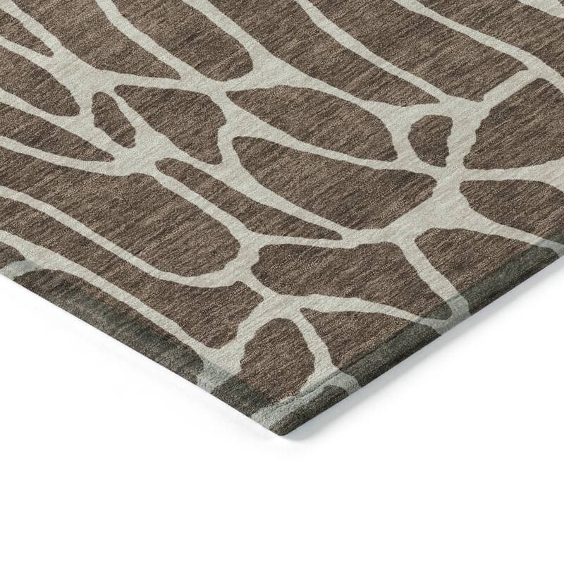 Machine Washable Indoor/ Outdoor Modern Chantille Rug