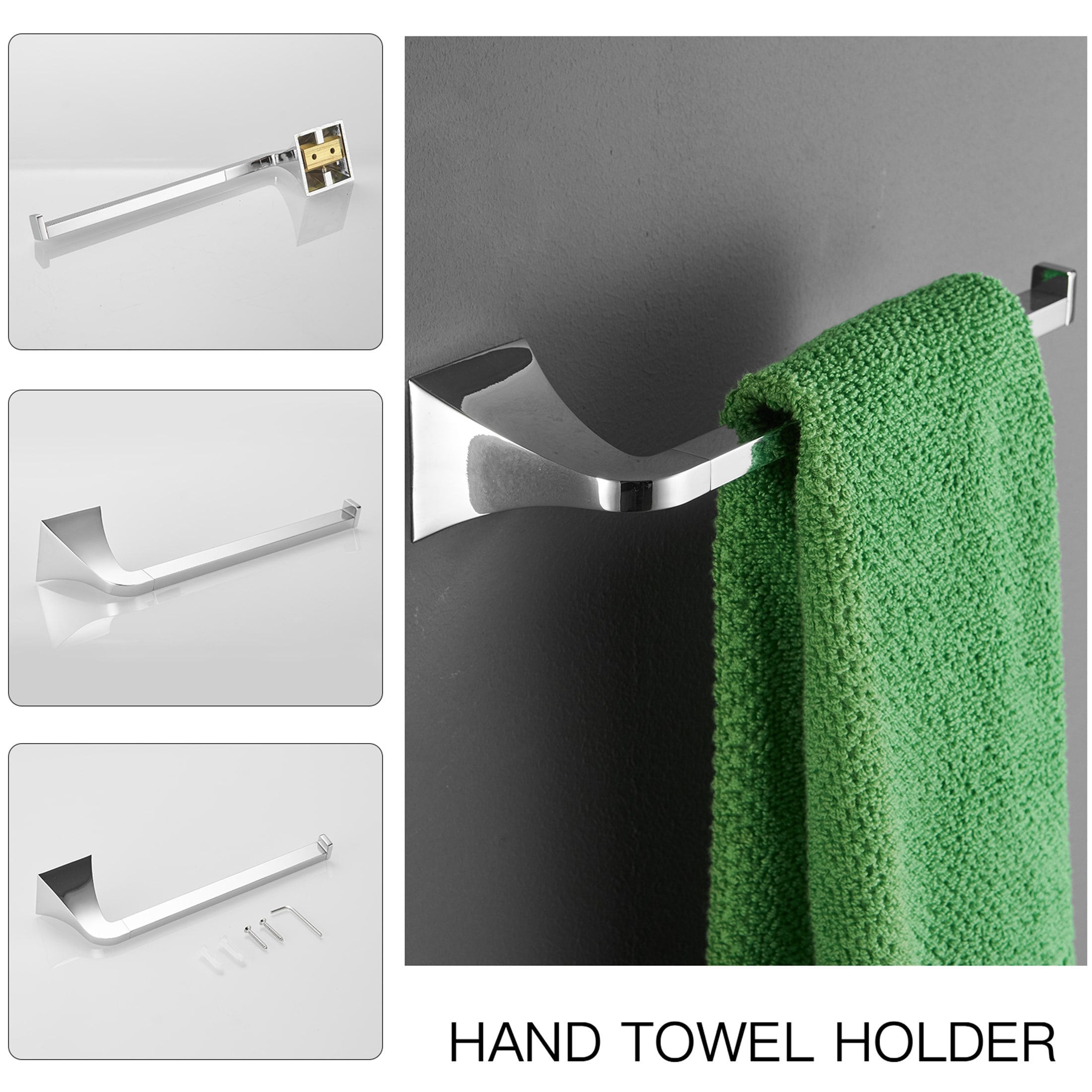 Chrome towel bars 2025 and toilet paper holders