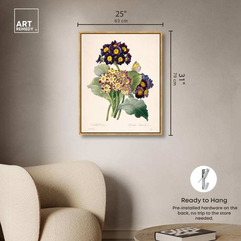 Auricula Varieties Canvas by Art Remedy
