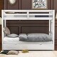 preview thumbnail 2 of 24, Twin over Pull-out Bunk Bed with Trundle, 4-in-1 Space-Saving Design, 14.2'' Safety Guardrails, Adjustable Ladder, White