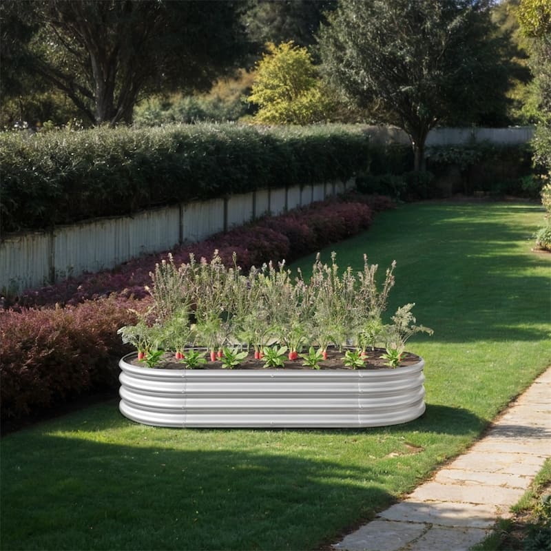 2PCS Raised Garden Bed Kit,Galvanized Planter Raised Garden Beds