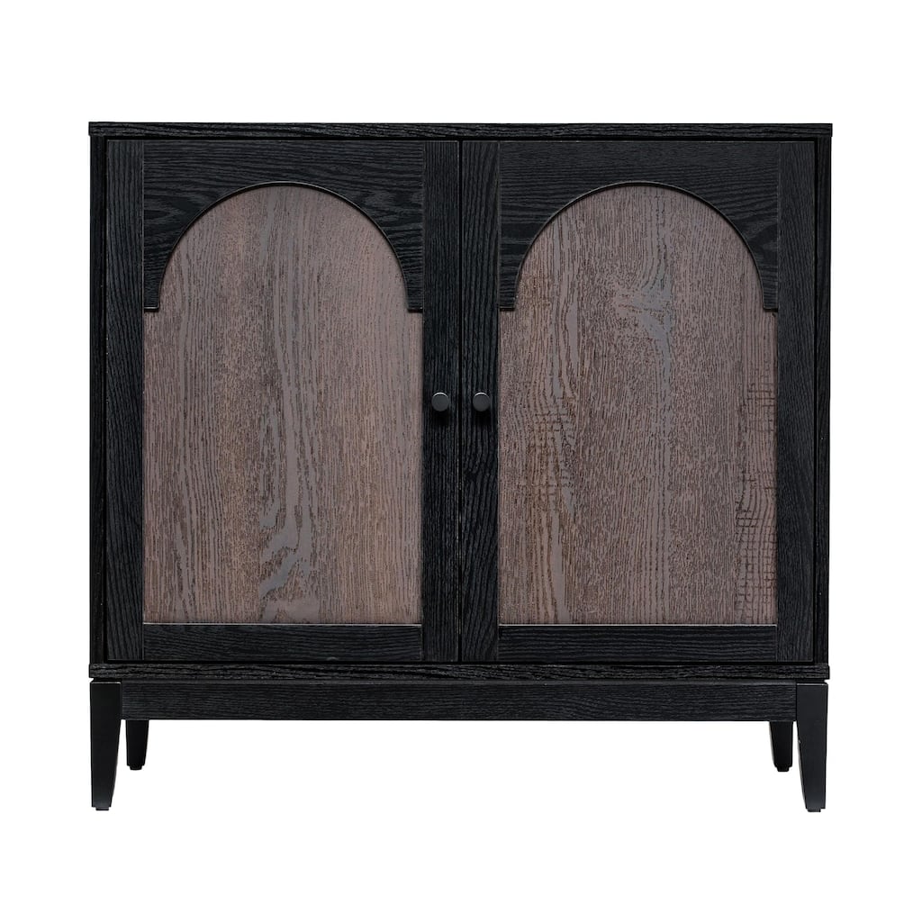 Sango Arch 2 Door Cabinet - Black, Stylish and Functional Storage