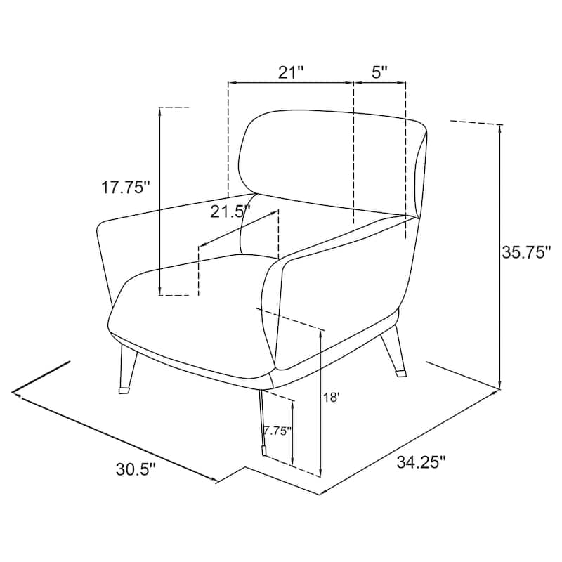 Andrea Heavy Duty High Back Accent Chair