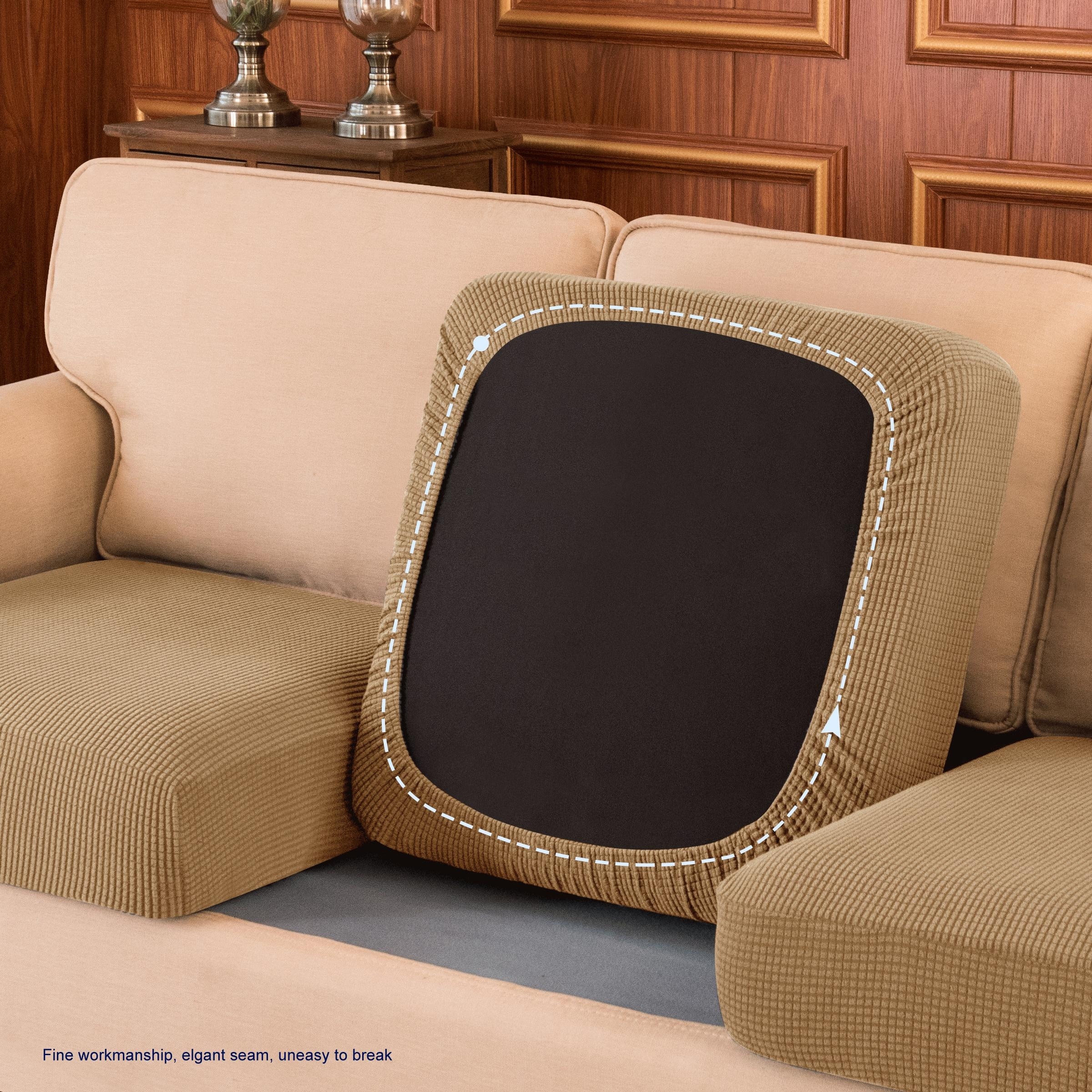 Subrtex 3 Piece Stretch Separate Sofa Cushion Cover Elastic