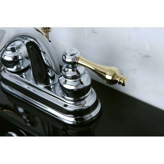 Kingston Brass Wyndham Kitchen Faucet with Deck Plate and Metal Lever