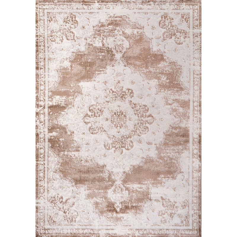 JONATHAN Y Rosalia Ornate Medallion Modern Area Rug - 8 X 10 - Brown/Cream