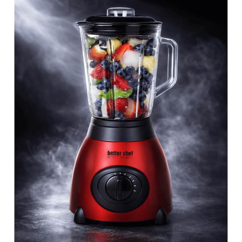 Better Chef 500-Watt Glass Jar Blender with Stainless Steel Base