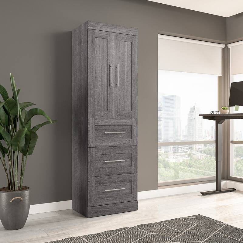 Pur 25W Wardrobe with Drawers by Bestar - Wardrobe with Drawers