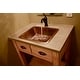 preview thumbnail 7 of 12, 19-in Rectangle Under Counter Hammered Copper Bathroom Sink (LREC19DB)