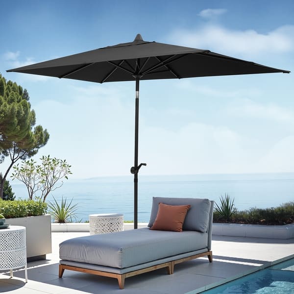 5.5 ft patio umbrella Tangkula 5 Umbrella, Outdoor Table Market with Quick-Release Button, 4 Sturdy Ribs, Fade Resistant & Waterproof Canopy, Sun-protective, for Garden, Poolside, Backyard (Navy) : Patio, Lawn & release button makes the umbrella simple to close VredHom 9x5 ft Outdoor Rectangular