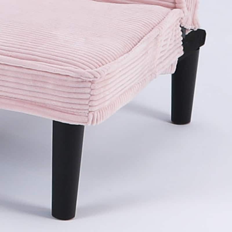 65.7" Corduroy Armless Upholstered Sofa Bed