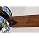 preview thumbnail 16 of 15, Warehouse of Tiffany Zaina 5-Blade Lighted Ceiling Fan 2-Tier Tiffany Style Glass