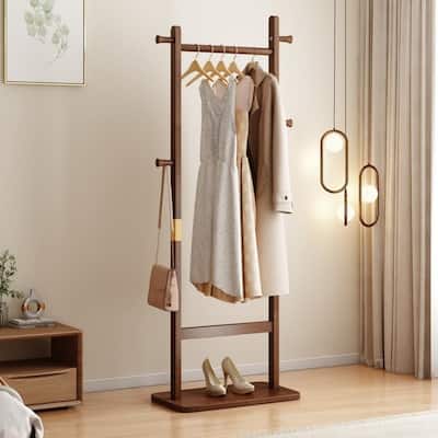 23.6"L Wood Coat Racks Hanger,23.6" * 11" *64.1"